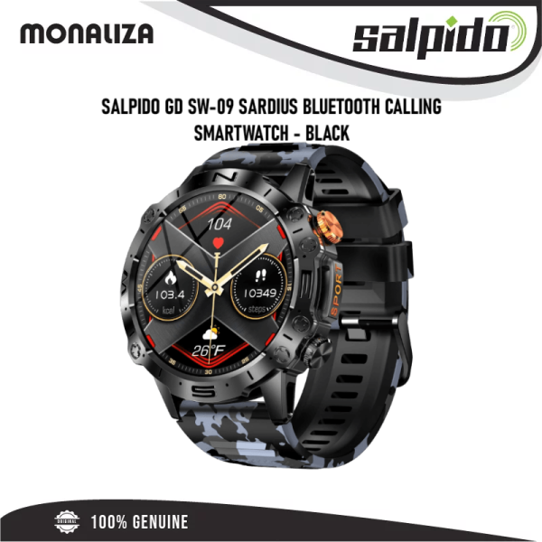Salpido GD SW-09 Sardius Bluetooth Calling Smartwatch - Black